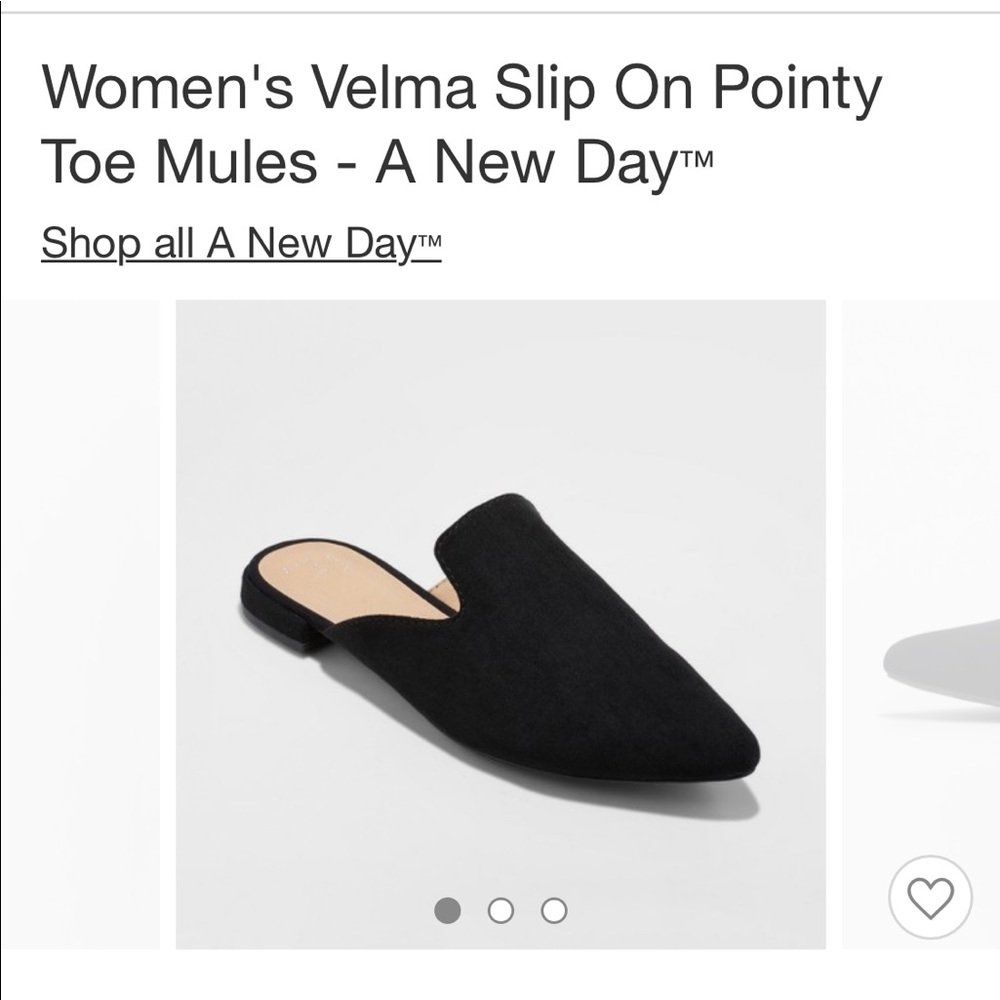 A New Day Velma Slip On Pointy Toe Mules